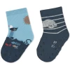 Sterntaler ABS Peutersokken Twin Pack Zeemeeuwen/Sable Hemelsblauw