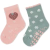 Sterntaler ABS Sokken Dubbelpak Aardbei/bloem Roze -Sterntaler sterntaler abs sokken dubbelpak aardbei bloem roze a404204