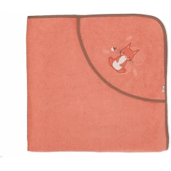 Sterntaler Badcape Met Capuchon Enna Uni Koraal 100 X 100 Cm