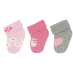 Sterntaler First Baby Socks 3-Pack Bloemen Roze -Sterntaler sterntaler first baby socks 3 pack bloemen roze a409342 3