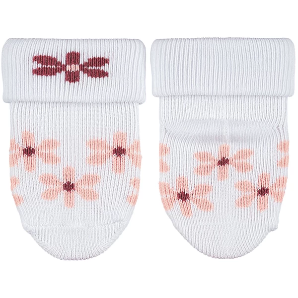 Sterntaler First Baby Socks 3-Pack Flowers White 4 Sterntaler First Baby Socks 3-Pack Flowers White - Afbeelding 2
