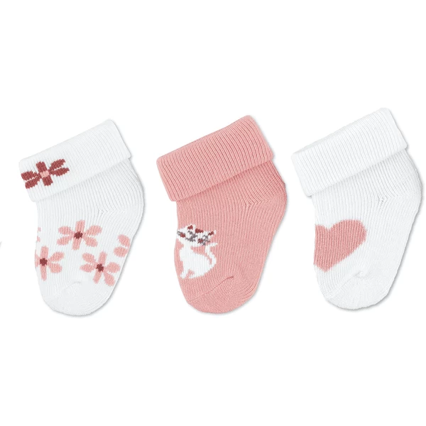 Sterntaler First Baby Socks 3-Pack Flowers White 3 Sterntaler First Baby Socks 3-Pack Flowers White