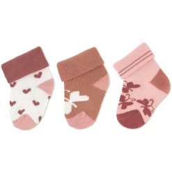Sterntaler First Baby Socks 3-Pack Hearts Ecru -Sterntaler sterntaler first baby socks 3 pack hearts ecru a409339 4