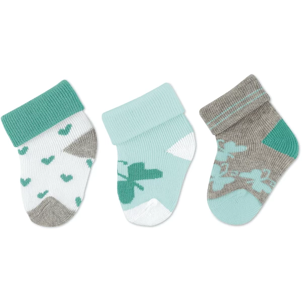 Sterntaler First Baby Socks 3-Pack Hearts White 7 Sterntaler First Baby Socks 3-Pack Hearts White - Afbeelding 5