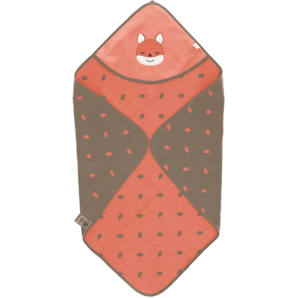 Sterntaler GOTS Badhanddoek Met Kap Enna Koraal 80 X 80 Cm 4 Sterntaler GOTS Badhanddoek Met Kap Enna Koraal 80 X 80 Cm - Afbeelding 2