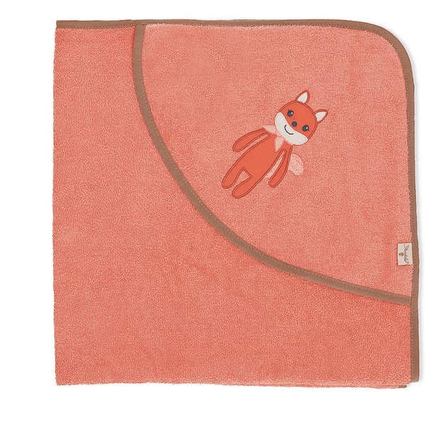 Sterntaler GOTS Badhanddoek Met Kap Enna Uni Koraal 80 X 80 Cm 6 Sterntaler GOTS Badhanddoek Met Kap Enna Uni Koraal 80 X 80 Cm - Afbeelding 4