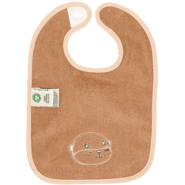 Sterntaler GOTS Klittenband Slabbetje Otti Bruin 5 Sterntaler GOTS Klittenband Slabbetje Otti Bruin - Afbeelding 3