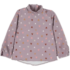 Sterntaler Lange Mouw Zwemshirt Hartje Paars