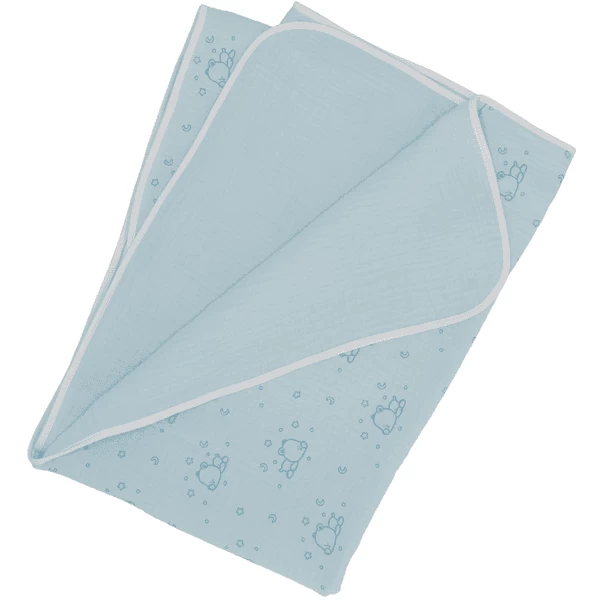 Sterntaler Mousseline Babydeken Kleine Beer Licht Turkoois 4 Sterntaler Mousseline Babydeken Kleine Beer Licht Turkoois - Afbeelding 2