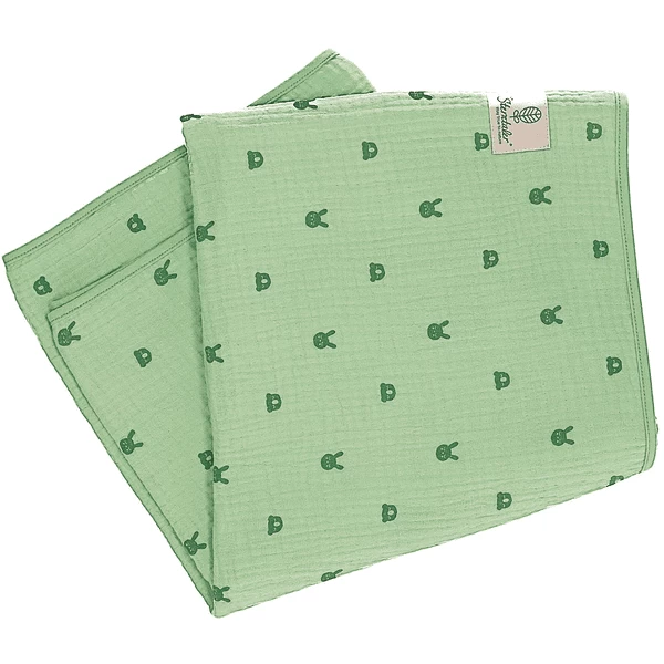 Sterntaler Mousseline Knuffeldeken Kinni+Kalla Medium Groen 120 X 120 Cm 5 Sterntaler Mousseline Knuffeldeken Kinni+Kalla Medium Groen 120 X 120 Cm - Afbeelding 3
