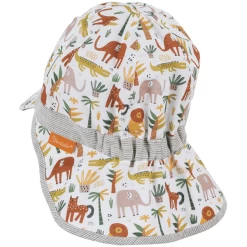 Sterntaler Peaked Cap Met Nekbeschermer Dieren Wit -Sterntaler sterntaler peaked cap met nekbeschermer dieren wit a408464 2