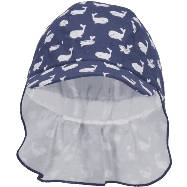 Sterntaler Peaked Cap Met Nekbeschermer Walvissen Blauw 4 Sterntaler Peaked Cap Met Nekbeschermer Walvissen Blauw - Afbeelding 2