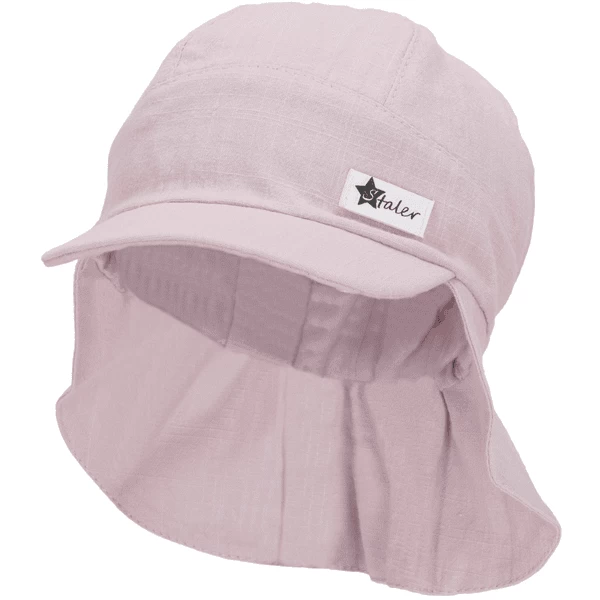 Sterntaler Peaked Cap Met Nekbescherming Linnen Karakter Roze 3 Sterntaler Peaked Cap Met Nekbescherming Linnen Karakter Roze