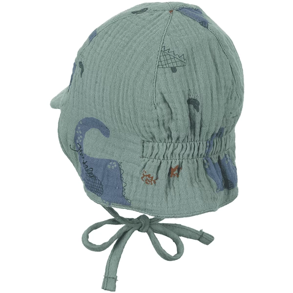 Sterntaler Reversible Peaked Cap Met Nekbeschermer Dinos Donkergroen 5 Sterntaler Reversible Peaked Cap Met Nekbeschermer Dinos Donkergroen - Afbeelding 3