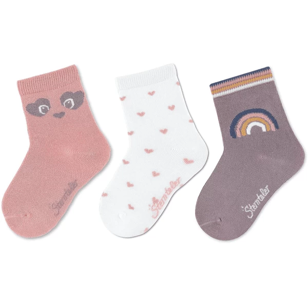 Sterntaler Sokken 3-pack Bamboe Lichtroze 3 Sterntaler Sokken 3-pack Bamboe Lichtroze