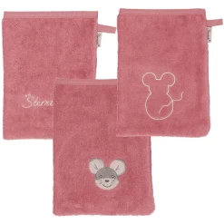 Sterntaler Washandschoenen 3 Pakken Mabel Roze